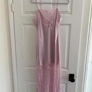 LoveShackFancy Lavender Lace Maxi Dress